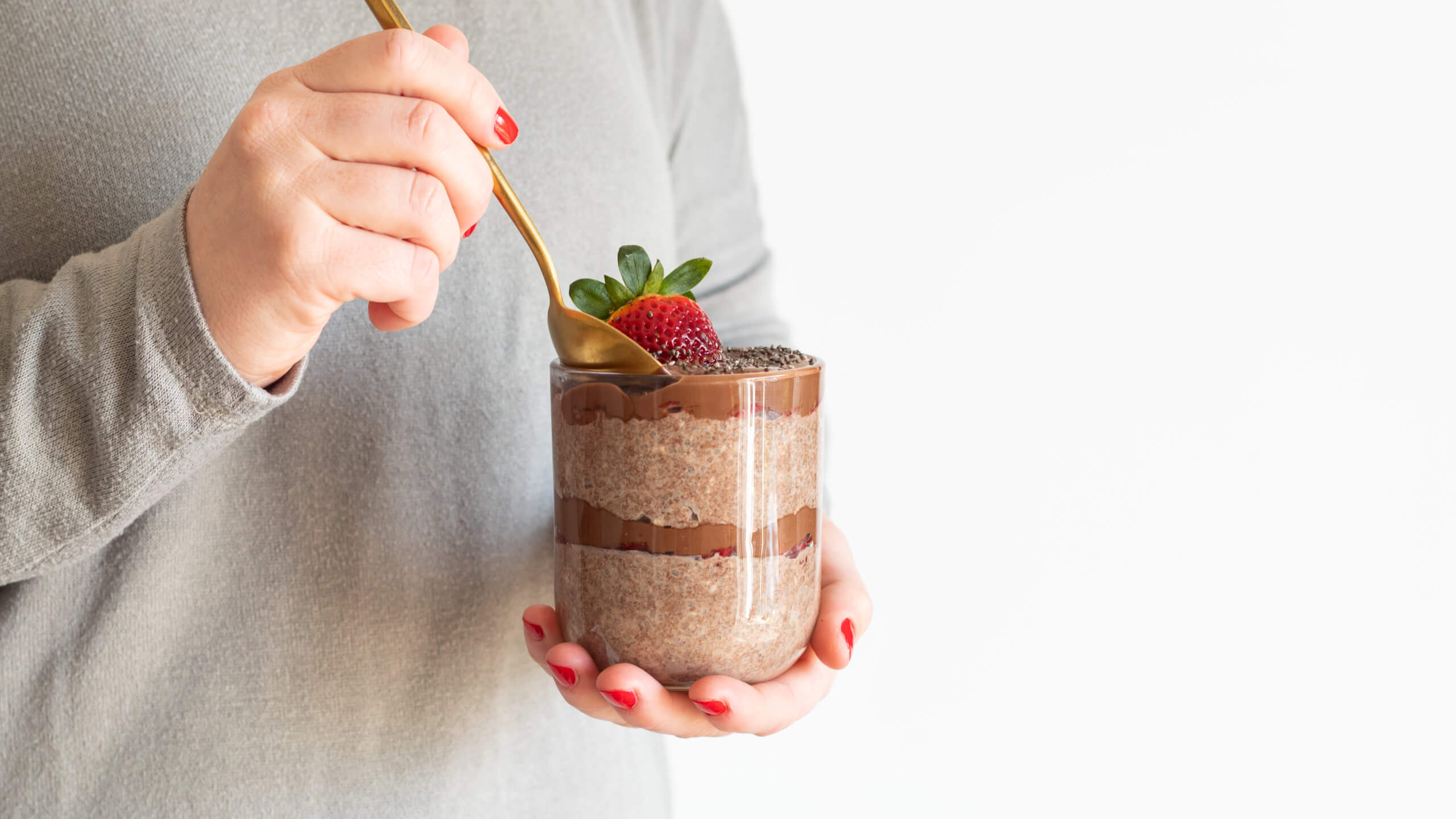 Strawberry Chocolate Chia Pudding Recipe Image