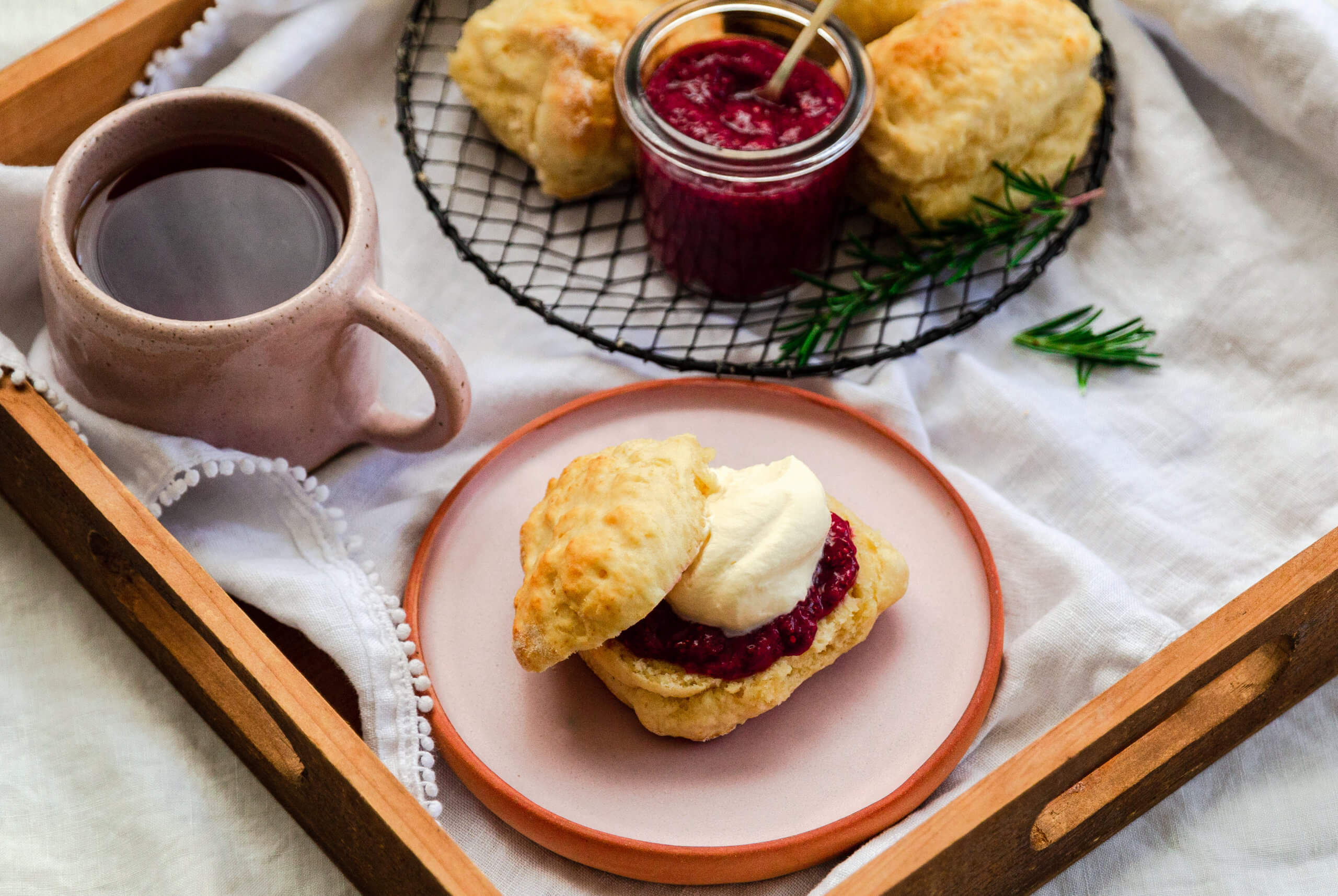 Strawberry and cream scones