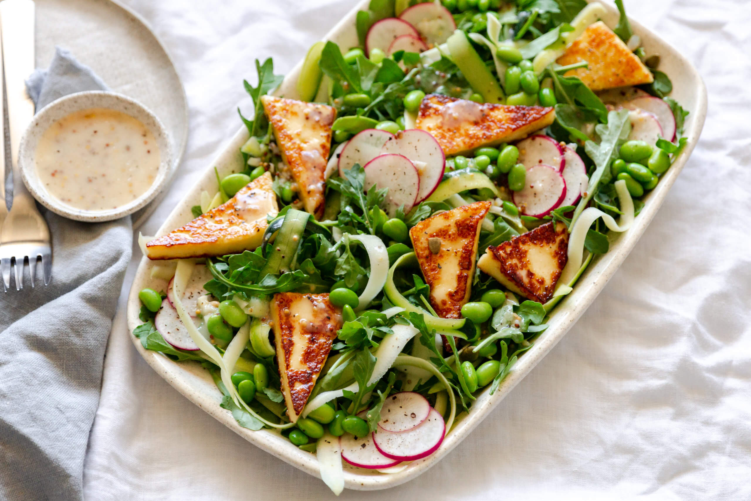 Green Salad Halloumi