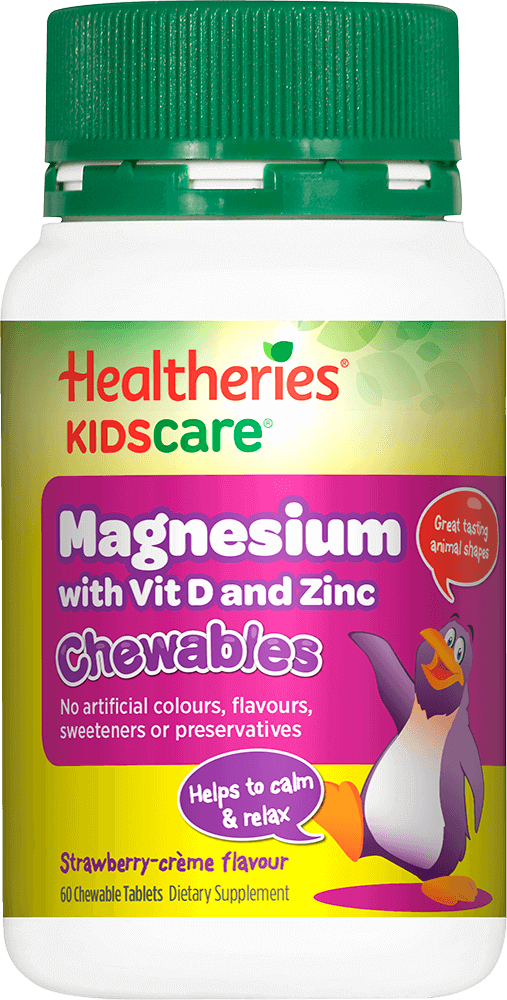 Magnesium Tablets with Vit D for Kids Healtheries NZ
